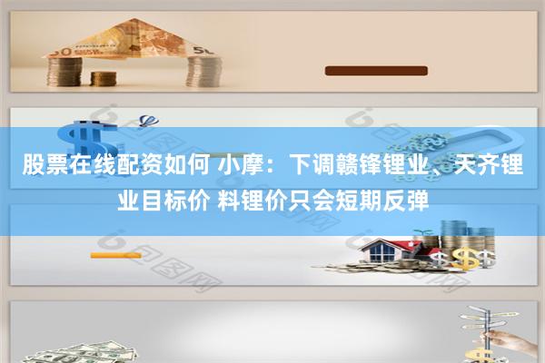 股票在线配资如何 小摩：下调赣锋锂业、天齐锂业目标价 料锂价只会短期反弹